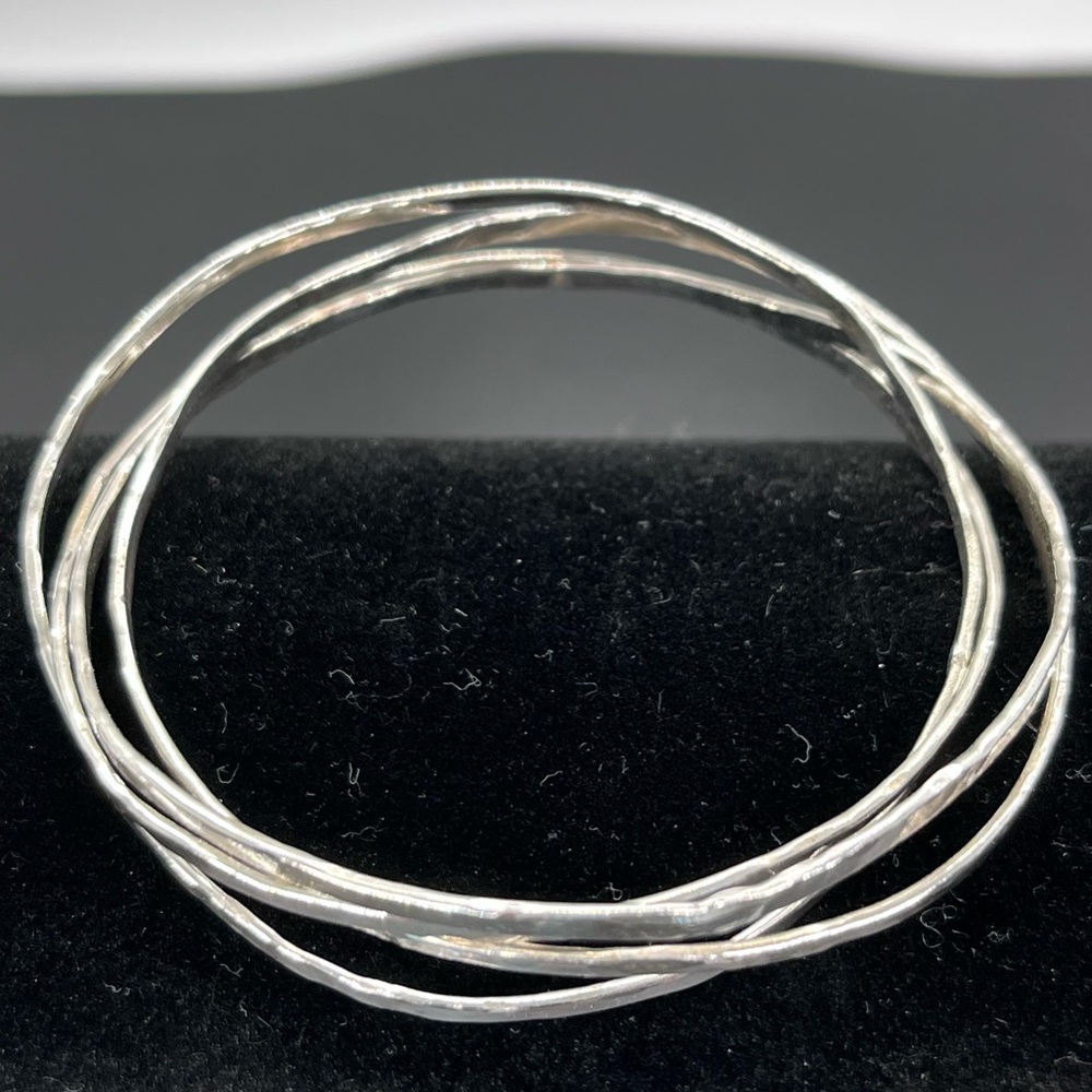 Sterling Silver Bangle Set-small wrist